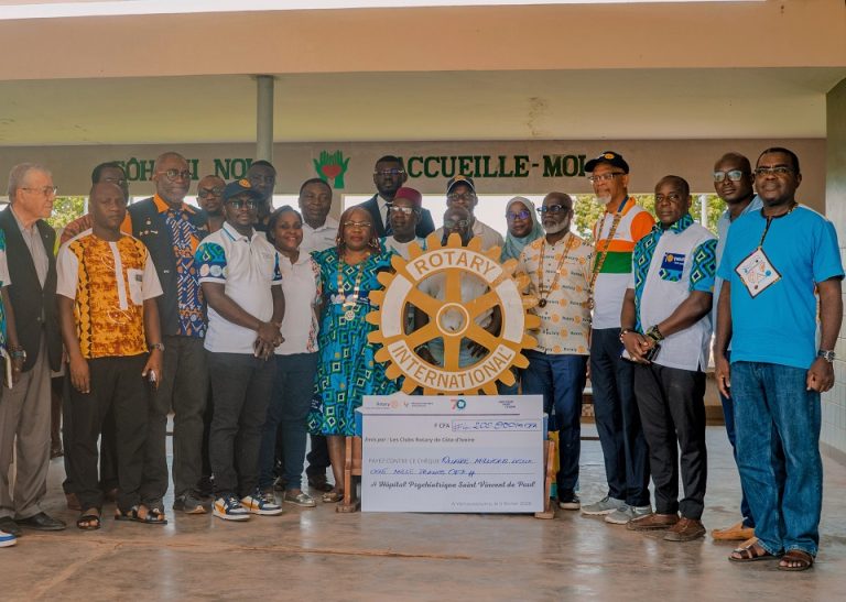 Les Rotariens ivoiriens apportent un soutien de 4,2 millions FCFA à l’hôpital psychiatrique Saint-Vincent-de-Paul