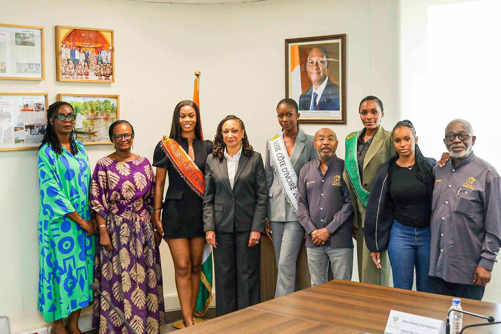 Le COMICI présente les grandes lignes de la 30e édition Miss Côte d'Ivoire à la ministre Françoise Remarck